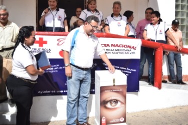 A temprana hora se celebró el arranque dela Colecta Anual de la Cruz Roja Mexicana, Delegación Acayucan.