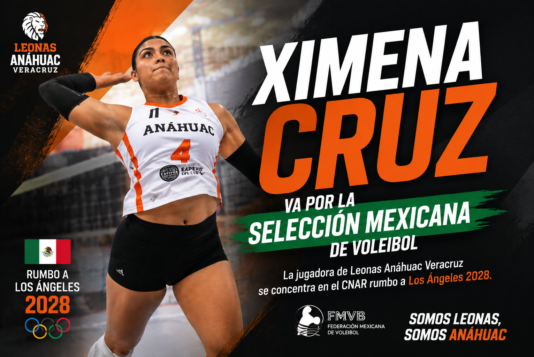 Ximena Cruz busca un lugar en la Selección Mexicana de Voleibol rumbo a Los Ángeles 2028.
